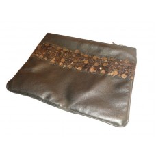 Handmade evening leather MEDAILLION handbag 